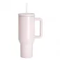 Preview: Sublimation Thermobecher mit Deckel, Griff & Trinkhalm 1200ml